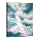 Underwater Clouds Il Blue Modern Coastal Canvas Wall Art