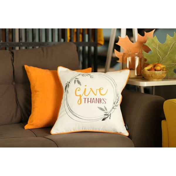 Thanksgiving Pie Set of 4 Multicolor Throw Pillow Covers