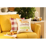 Thanksgiving Gingham Multicolor Set of 4 Throw Pillow Covers